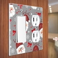 thumbnail image 3 of WIRESTER Double 1-Gang Decorator Light & 1-Gang Duplex Outlet Wall Plate/Switch Plate Cover, Hohoho Santa Claus Saint Nicholas, 3 of 6