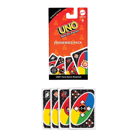 UNO Add-on Packs Card Game Frenemies Pack for Kids, Family Nights, Travel, Camping & Parties