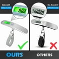 thumbnail image 3 of Backlit Fish Hook Hang Scale LCD Display 50kg Electronic Travel Hanging Tool Digital Luggage Scale, 3 of 6