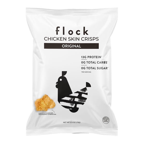 Flock Original Chicken Skin Crisps 2.5 oz.