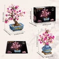 thumbnail image 6 of TERRAMUS Cherry Blossom Bonsai Tree Building Set, 2-in-1 Artificial Sakura Tree Building Blocks Kit, 775 Pcs Botanical Plant Model for Home Decor Display Gift for Adults Teens Kids, 6 of 10