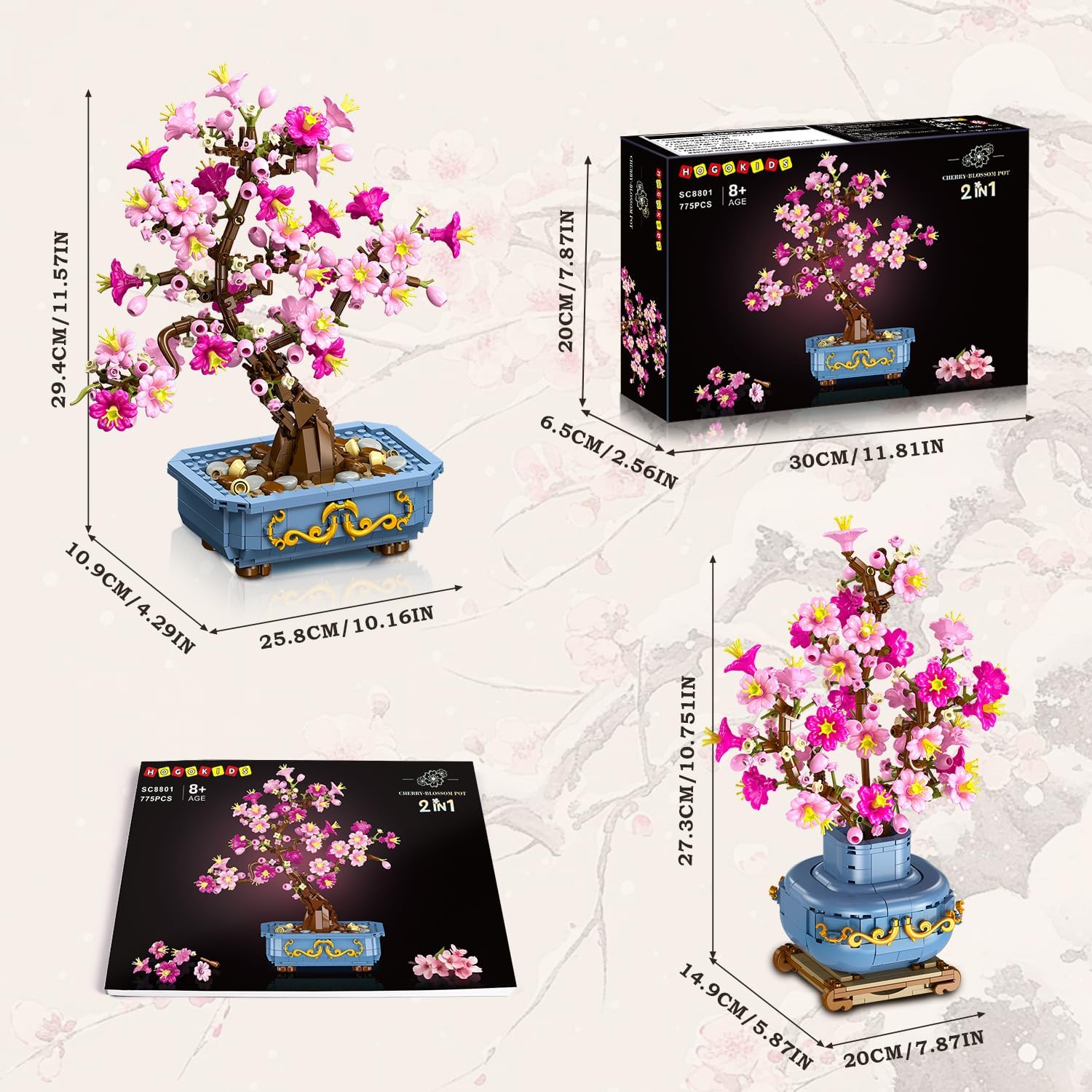 TERRAMUS Cherry Blossom Bonsai Tree Building Set photo 5