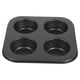 thumbnail image 4 of GOOHOCHY Moldes para muffins y pasteles, 4 rejillas, bandeja para horno, antiadherentes, para el hogar (negro), 4 of 8