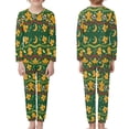 thumbnail image 2 of Renewold Holiday Family Pajama Set 2 PCS Christmas Bell Gingerbread Man Long Sleeve Sleepwear and Long Pants for Kids 3-4T Soft Pjs Loungewear with Pockets, 2 of 5