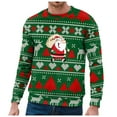 thumbnail image 1 of Chandail en Molleton Sans Capuche à Col Rond Imprimé de Noël Mode Automne Hiver pour Hommes Manches Longues Décontracté Confortable Mode Urbaine, 1 of 4