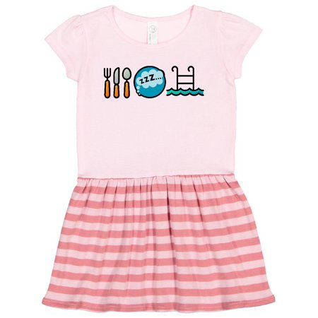 

Inktastic Swimming Eat Sleep Swim Gift Toddler Girl Dress