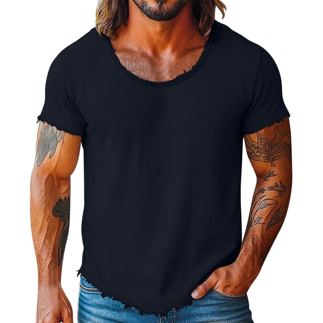 M Y M Camisa sin Mangas Color Sólido Clásico Ropa Deportiva Casual para Cualquier Temporada Camisas de Lino de los Hombres