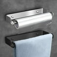 thumbnail image 4 of Wall Mounted 304 Stainless Steel Kitchen Roll Paper Towel Holder No Drilling Wall Mounted Storage Organizer, Easy To Install Without Drilling Tools, For Kitchen Cupboard Bathroom, 4 of 6