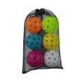 thumbnail image 4 of Juego de 6 bolas de Pickleball de plástico, 74 mm, 40 agujeros, 26 g, bolsa de malla negra, 4 of 7