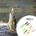thumbnail image 1 of 40 piezas de señuelos de pesca de , gusanos de pesca, cebos blandos, señuelos de pesca, para la trucha de pesca de mandarín, agua salada, regalos, 1 of 8