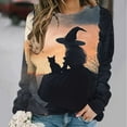 thumbnail image 2 of Lcziwo Witches Sweatshirts for Women Long Sleeve Round Neck Halloween Shirts Graphic Print Horror Movie Pullover Casual Fall Winter 2025 Tops Multicolor,S, 2 of 5