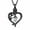 Black, variant on Rose Heart Necklaces Urn Necklace Cremation Jewelry for Ashes Pendant Jewelry for Women Men Crystal Keepsake Memorial Jewelry Ashes Holder Funeral Loved One