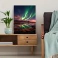 thumbnail image 5 of Aurora Borealis Lake Reflection Canvas Print，Northern Lights Wall Art for Home Hotel Decor, 5 of 8