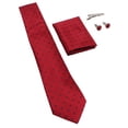 thumbnail image 4 of Conjunto de corbata para hombre, diseño clásico de puntos, corbata, bolsillo, cuadrado, clip de corbata, kit de gemelos para bodas, fiestas, negocios, 4 of 8