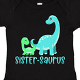 thumbnail image 4 of Inktastic Sister-saurus Cute Brontosaurus Family Boys or Girls Baby Bodysuit, 4 of 5