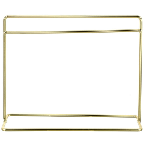 MEIBUTYUP Dollhouse Accessory, Elegant Golden Iron Rack for Clothing Decoration