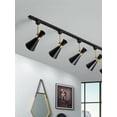 thumbnail image 5 of FSLiving Retro Style Adjustable Angle H-Type Track Head Lighting E26 Base Black Metal Mini Track Light Fixture for Gallery Cabinet Office Kitchen,Bulb and Track Not Included - 1 Lamp, 5 of 7
