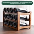 thumbnail image 4 of ZHaobin 8-12 Bottle Holders Wine Rack Kitchen Water Bottle Red Wine Shelf Cup Storage Shelf Pantry Bar Display Organizer Stand Rack (Three  layer), 4 of 7