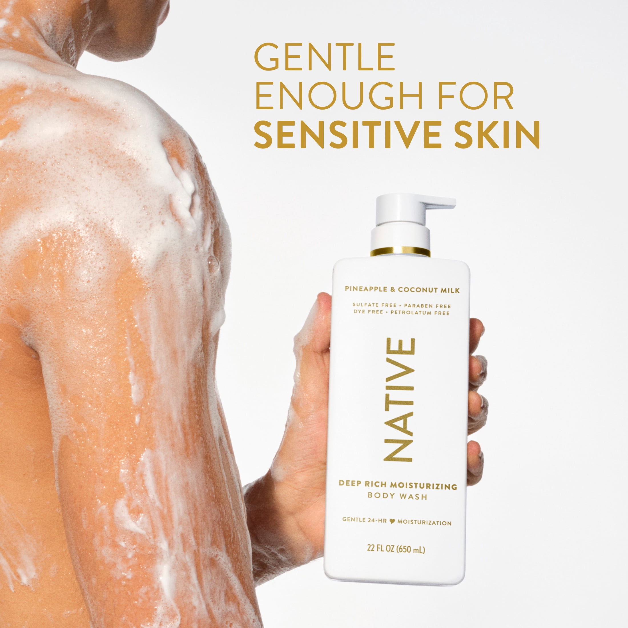 Native Moisturizing Body Wash, Pineapple & Coconut Milk, 22 fl oz