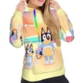 thumbnail image 5 of Lsque Bluey Pattern Casual Women's Hoodie,Hooded Sweatshirt with Kangaroo Pocket,Pullover Hoodie with Eye-catching Drawstrings-X-Large, 5 of 8