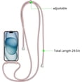 thumbnail image 2 of Crossbody Case for iPhone 15 Pro Max with Lanyard Strap Adjustable Rope, Liquid Silicone Soft Cover for iPhone 15 Pro Max 6.7 inch-Pink, 2 of 12