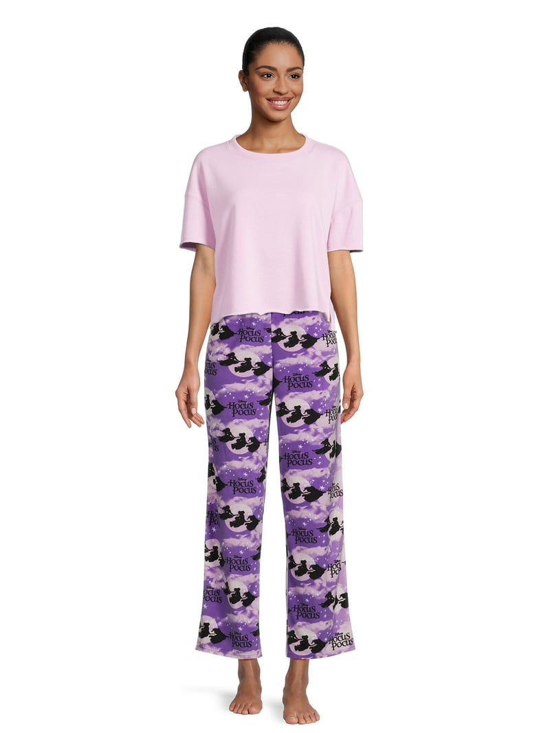 Disney Hocus Pocus Women's Plus Size Fluffy Halloween Pajama Sleep