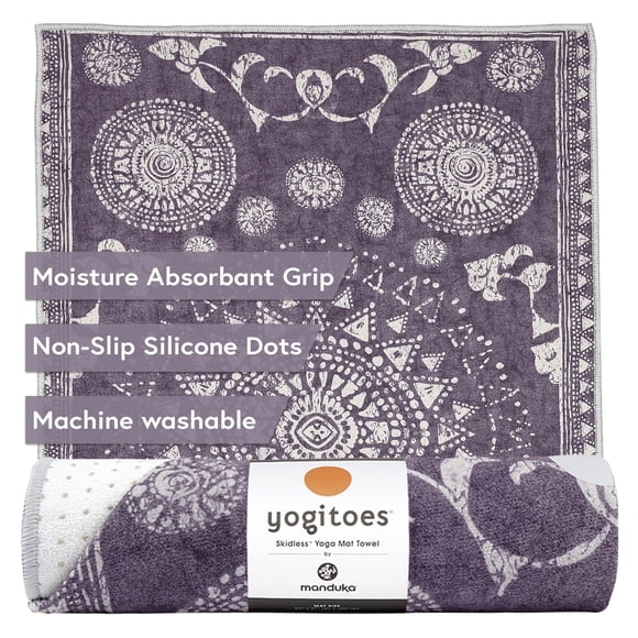 Colchoneta de yoga Manduka Yogitoes Hot, 71 x 61 cm, color morado Geija