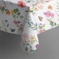 thumbnail image 5 of Pioneer Flower Floral Print Pattern Square Tablecloth,Waterproof Square Table Cover,Wipeable Spillproof Washable Table Cover for Home Kitchen Party Decor 52"x52"(132x132cm), 5 of 6