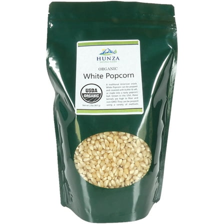 Hunza Organic White Popcorn MFF30 (2-lbs)