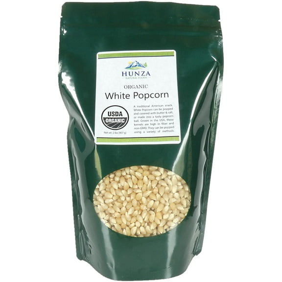 Hunza Organic White Popcorn MFF30 (2-lbs)