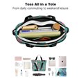 thumbnail image 4 of Tote Bag for Women - Australian Shepherd Floral Shoulder Bag - Large Utility Work Duffle Bag with Zipper Handbag for Travel, Work, Sprots, 4 of 5
