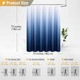 thumbnail image 6 of Navy Blue Shower Curtain, Ombre Linen Textured Fabric Shower Curtain Set with Plastic Hooks, Modern Decorative Weighted Thick Cloth Shower Curtains for Bathroom Decor, Water Repellent, 72‘‘ x 72\u201c, 6 of 6