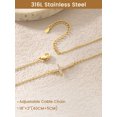 thumbnail image 6 of KeyStyle Cross Necklace for Women 14K Gold Plated Sidways Zircon Cross Pendant Simple Trendy Jewelry, 6 of 10