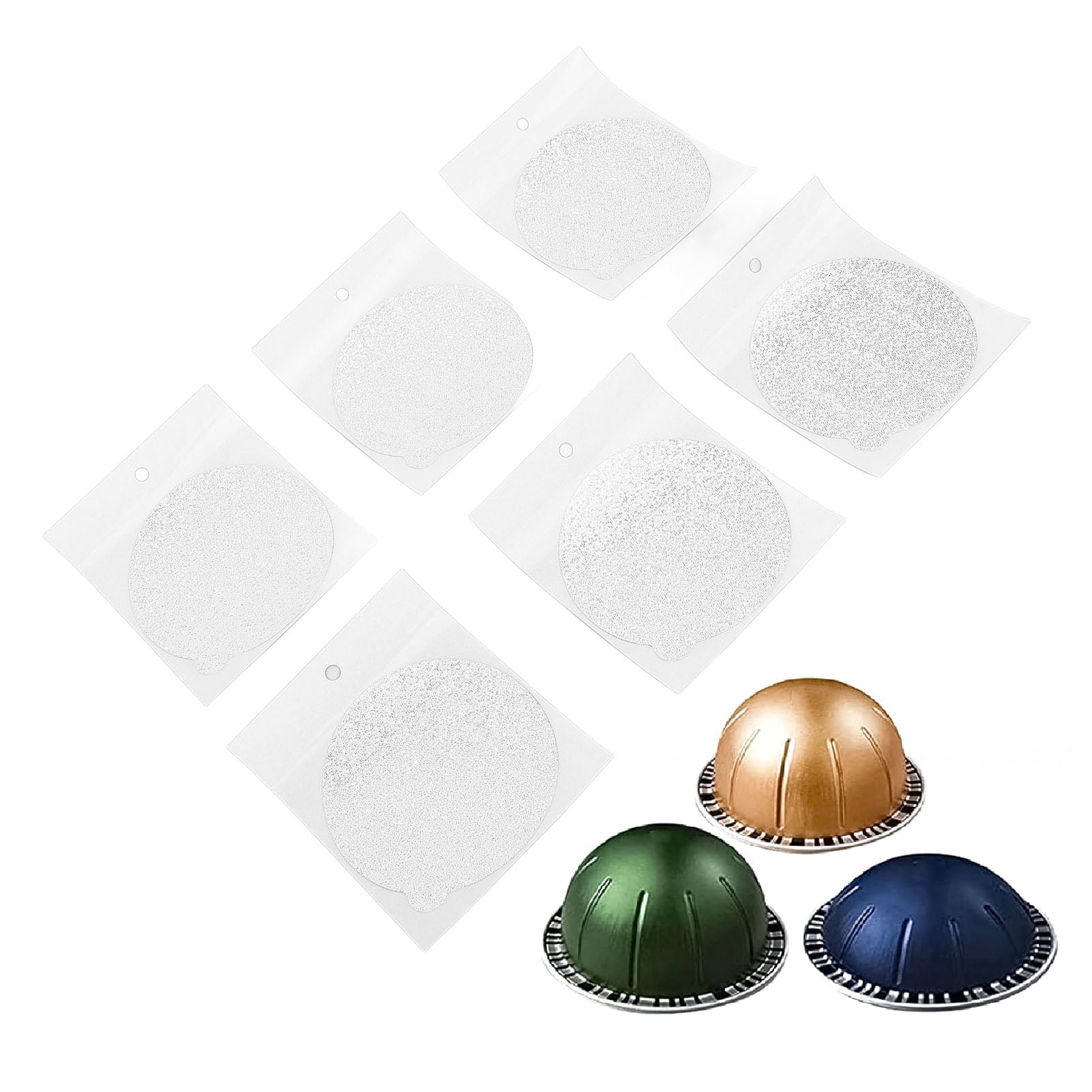 Aluminum Foil Coffee Capsule Lid, Self Adhesive, 59MM Diameter, High Temperature Resistant, Compatible with Various Machines, Food Grade, for Home and Commercial Use