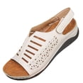 thumbnail image 2 of Wowcloth Women's Large Size Wedge Heel Sandals – Comfortable Openwork Design with Strap, Thick Sole and Lightweight for New Spring Summer Casual Fashion, 2 of 7