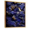 thumbnail image 2 of Designart "Sapphire Serenade Rock Collage" Abstract Framed Wall Art - Modern Blue Abstract Collages Hallway Framed Wall Art Decor, 2 of 6