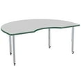 thumbnail image 4 of ECR4Kids 48in x 72in Kidney Premium Thermo-Fused Adjustable Activity Table Grey/Green/Silver - Super Leg, 4 of 8