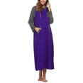 thumbnail image 2 of Avidlove Cotton Nightgown for Women Long Sleeve Hooded Gowns Sleepwear Full Length Nightwear with Pockets, 2 of 6