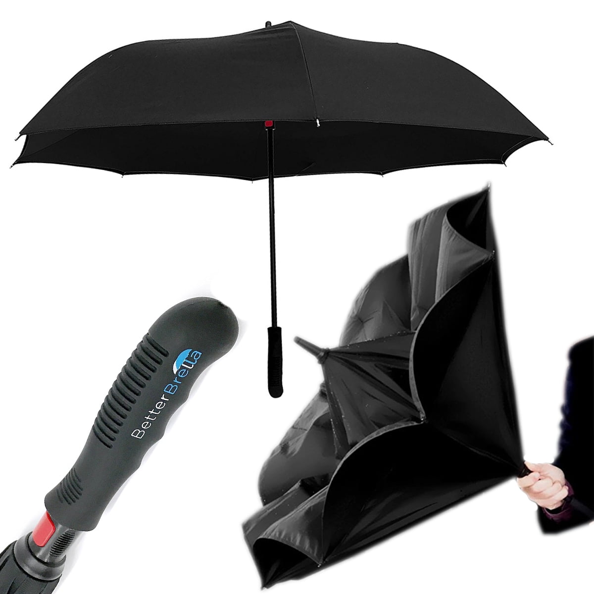 Black for sale online Better Brella 1039 Upside Down Wide Umbrella 