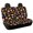 Retro Multicolor Floral Print, variant on Psesaysky Wild Horse Floral Sunset Non-Slip Rear Bench Seat Covers for Car Interior Auto, Against Dirt Long Rear Backseat Covers Durable Car Back Seat Covers