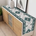 thumbnail image 4 of Green Beige Boho Table Runner - 120 Inch Long, Kitchen Dining Table Runner Dresser Scarves, Vintage Ethnic Tribal Southwestern Farmhouse Decor for Coffee Tables Wedding Party Banquet, 4 of 8