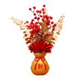 thumbnail image 2 of Adorno de flores artificiales en maceta de estilo chino para decoración de Año Nuevo para bodas., 2 of 9