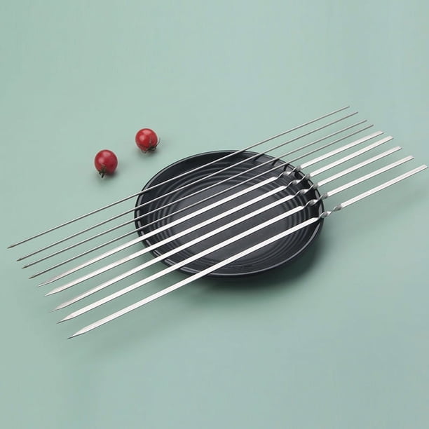 Palo de barbacoa de acero inoxidable, tenedor de barbacoa, palo de barbacoa, palo de estufa colgante, varilla de hierro, accesorios de barbacoa, aguja de barbacoa