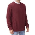 thumbnail image 3 of Iceglad Men's Crewneck Sweater Soft Cotton Rib Knit Casual Long Sleeve Classic Pullover Sweater, 3 of 7