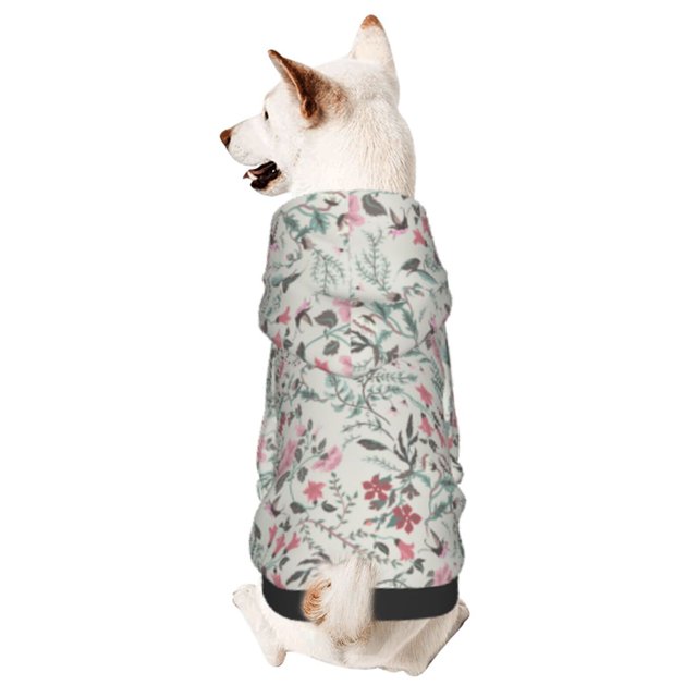 Fotbe Fairy Floral Sudadera con Estampado para Perros Pequeños – Suéter con Capucha para Mascotas, Tela Suave de Forro Polar con Bolsillo-Medium