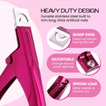 thumbnail image 6 of PANA USA Professional Rose Red Stainless Steel Nail Clipper UV Gel Acrylic, 6 of 6