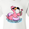 thumbnail image 4 of Inktastic Flamingo with Sunglasses Pool Float and Drink Youth T-Shirt, 4 of 5