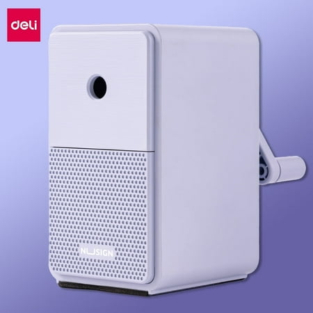 Manual Pencil Sharpener Pencil Sharpening Machine Hand Crank Pencil Sharpener with Stronger Helical Blade to Fast Sharpen for Office, Home, Purple