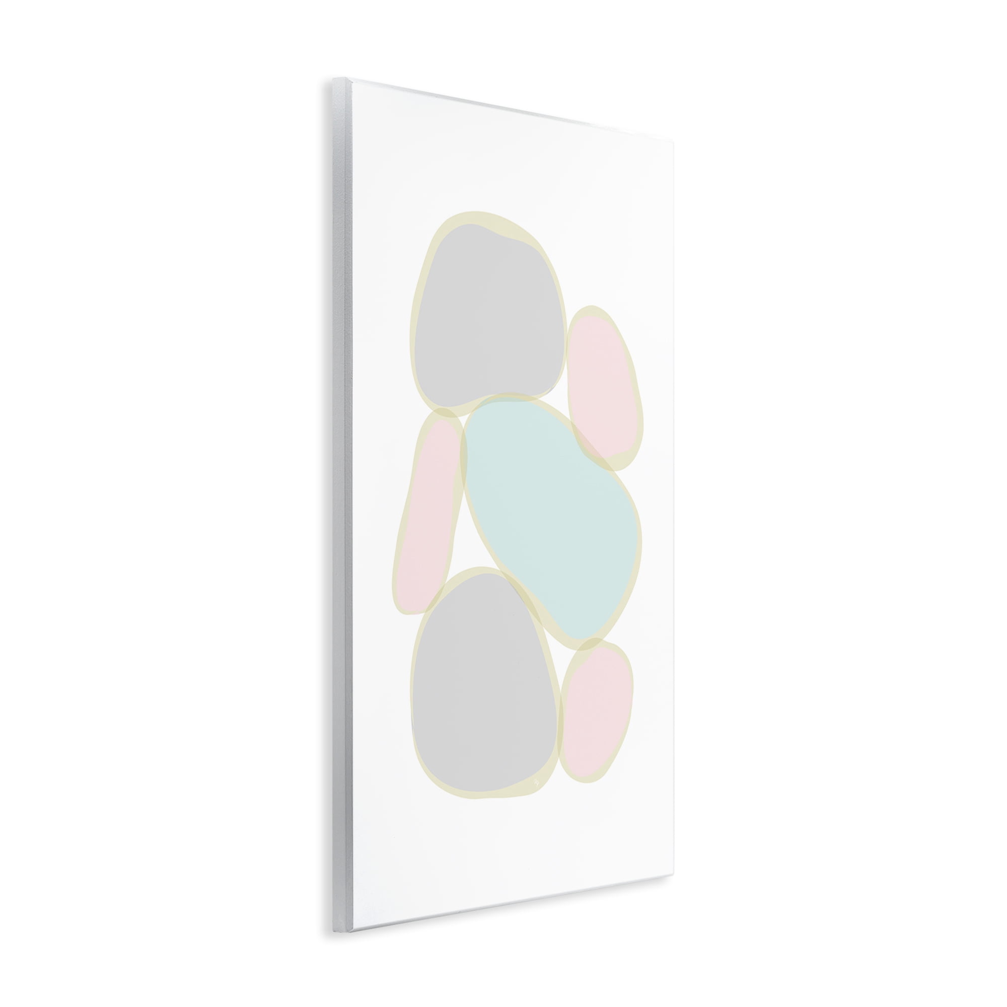 Stupell Industries Pastel Pebble Shapes Abstract Painting Unframed Art Print Wall Art, 13 x 19