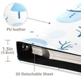 thumbnail image 3 of FORMRS 3 Ring Photo Album 4"x6" Self Adhesive Large Capacity PU Leather Cover, Blue Simple Cartoon Snowmen, 3 of 8